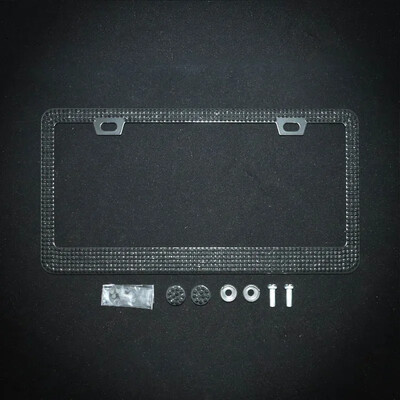 ΝΕΟ Πλαίσιο πινακίδας αυτοκινήτου Bling Crystal Γυναικείο Κάλυμμα Πλαίσιο Πλαισίου Rhinestone Αξεσουάρ αυτοκινήτου με βίδα 31*16cm