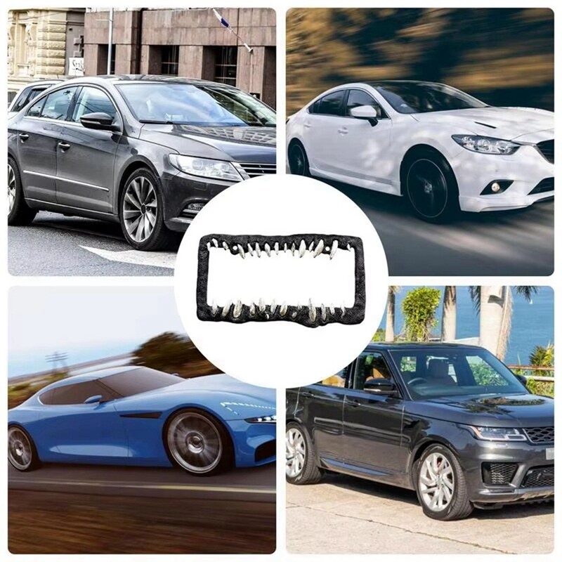 Πλαίσιο πινακίδας αυτοκινήτου Horror Δόντια Στήριγμα πινακίδας κυκλοφορίας Αναλώσιμα αυτοκινήτου Εμπρός και πίσω πινακίδα κυκλοφορίας Εξωτερικά αξεσουάρ