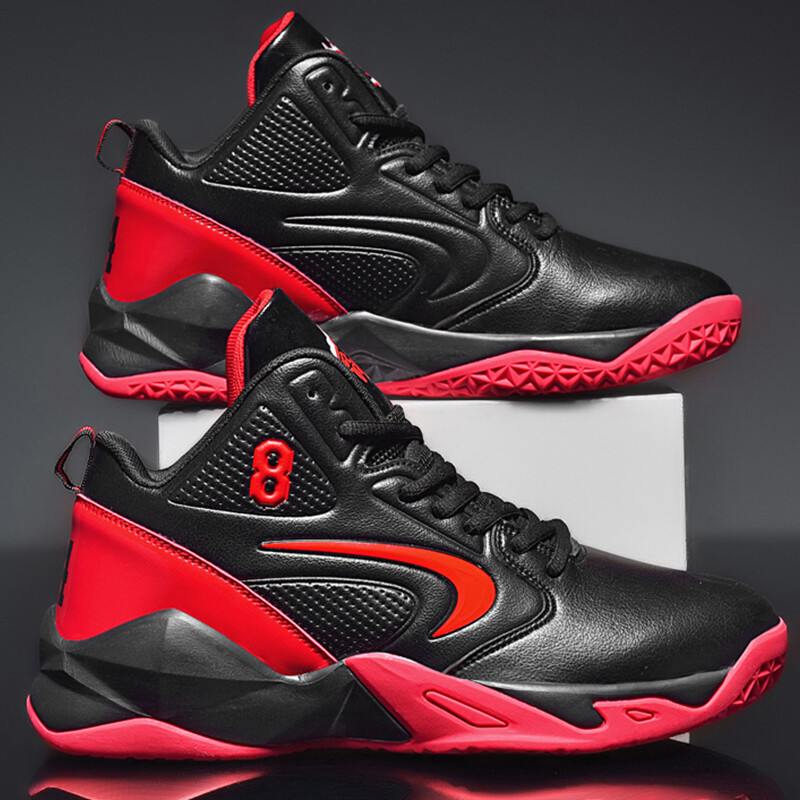 Ανδρικά παπούτσια μπάσκετ Φθινοπωρινό δερμάτινο λουράκι Hot Selling Αθλητικά που απορροφούν τους κραδασμούς που αυξάνουν το ύψος Casual μπότες μπάσκετ για άνδρες