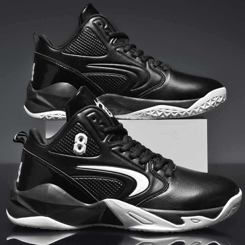 Ανδρικά παπούτσια μπάσκετ Φθινοπωρινό δερμάτινο λουράκι Hot Selling Αθλητικά που απορροφούν τους κραδασμούς που αυξάνουν το ύψος Casual μπότες μπάσκετ για άνδρες