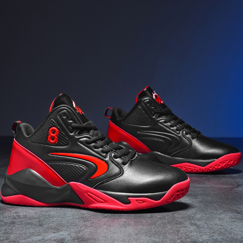 Ανδρικά παπούτσια μπάσκετ Φθινοπωρινό δερμάτινο λουράκι Hot Selling Αθλητικά που απορροφούν τους κραδασμούς που αυξάνουν το ύψος Casual μπότες μπάσκετ για άνδρες