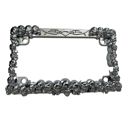 Numura zīmes Skull Scorpion plastmasas numura zīmes rāmis, kas piemērots ASV noteikumiem motocikla numura zīmes rāmis