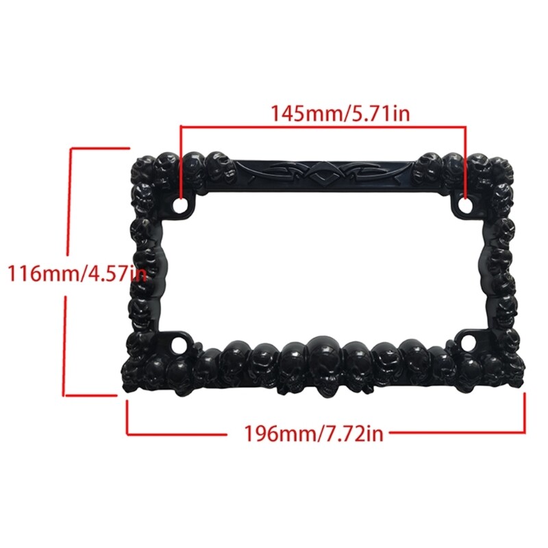 Numura zīmes Skull Scorpion plastmasas numura zīmes rāmis, kas piemērots ASV noteikumiem motocikla numura zīmes rāmis