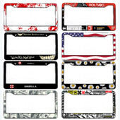 Universālā alumīnija sakausējuma ASV automašīnas numura zīmes rāmja vāks Automašīnas piederumu ūdensnecaurlaidīgs numura zīmes turētājs automašīnas dekorēšana2023