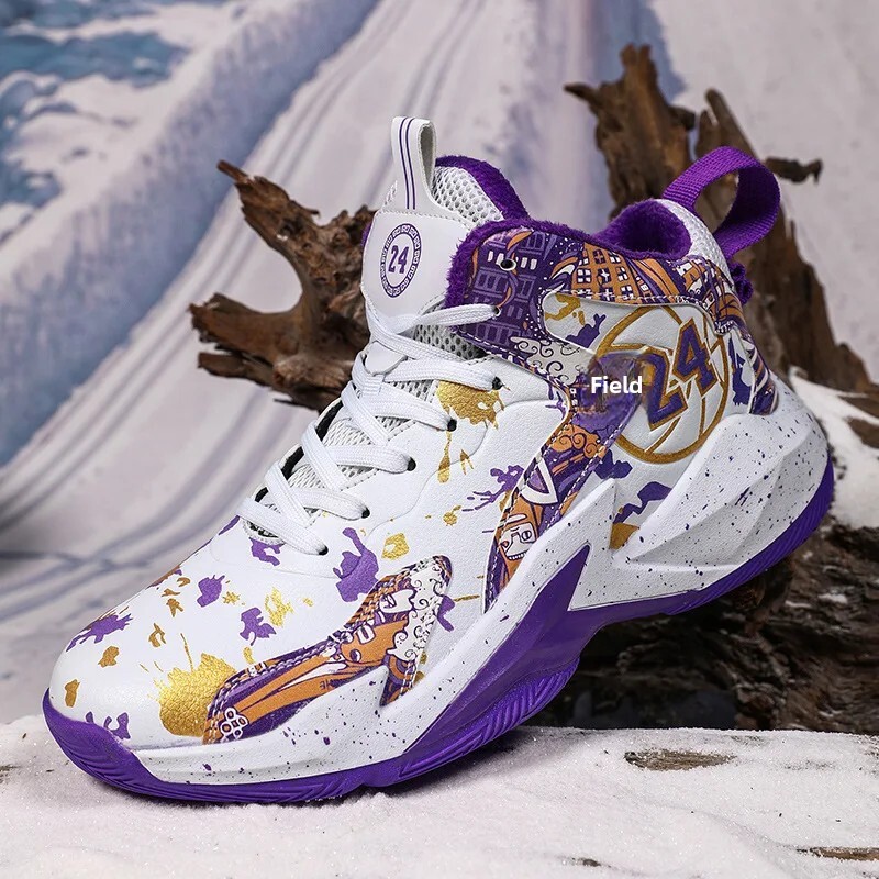Nove visoke košarkaške tenisice Muška kožna obuća za lice Dječja obuća srednje veličine Blatno tlo u zatvorenom i na otvorenom Pravo borbeno trčanje Sh