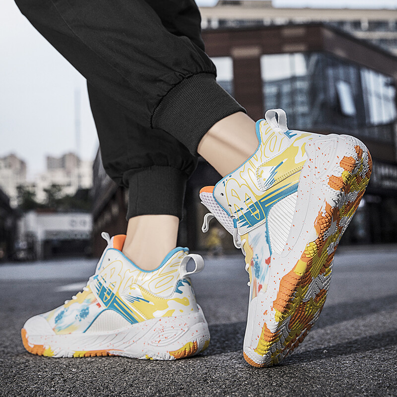 Protuklizne, stvarne borbene košarkaške cipele za muške profesionalce, sportske studente, mlade mrežaste prozračne sportske cipele