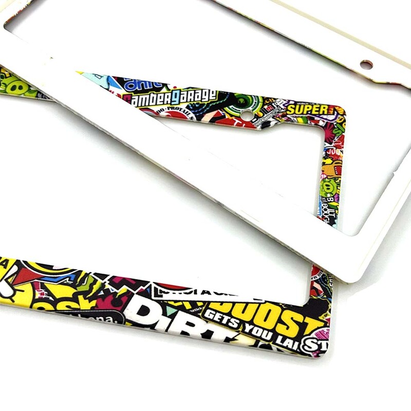 2 KOM JDM USA standardni ABS okvir za automobilske registarske pločice za HKS Ukiyo-e Blue Wave Hokkaido ukrasni držač auto tablica