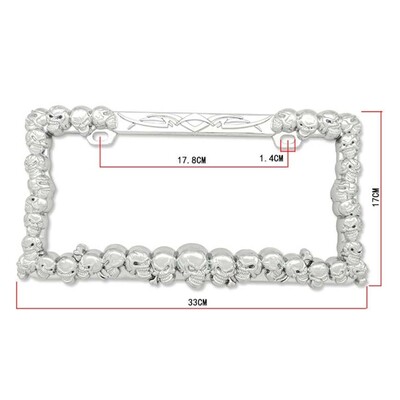 ABS Skull numura zīmes etiķetes rāmja turētājs vieglās kravas automašīnas SUV