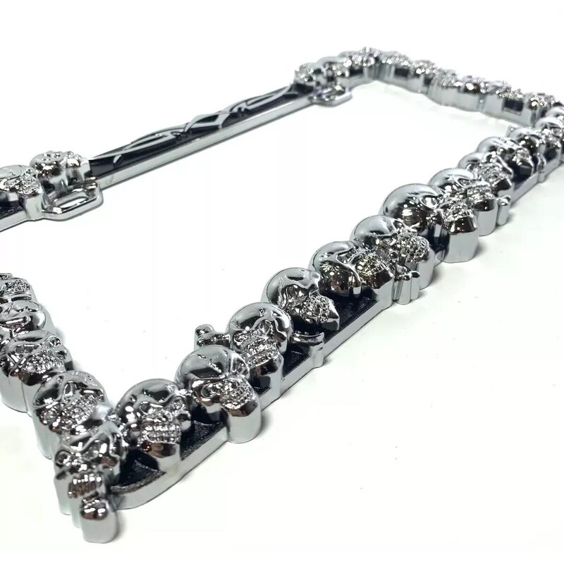 ABS Skull numura zīmes etiķetes rāmja turētājs vieglās kravas automašīnas SUV