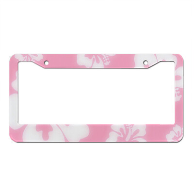 Pink Flower Animal Fruit Series Alumīnija sakausējums Amerikāņu automašīnas numura zīmes pārsegs Automašīnas apdare Pielāgojama
