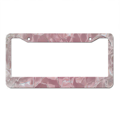Pink Flower Animal Fruit Series Alumīnija sakausējums Amerikāņu automašīnas numura zīmes pārsegs Automašīnas apdare Pielāgojama
