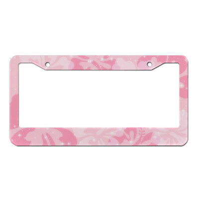 Pink Flower Animal Fruit Series Alumīnija sakausējums Amerikāņu automašīnas numura zīmes pārsegs Automašīnas apdare Pielāgojama