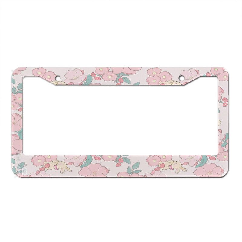 Pink Flower Animal Fruit Series Aluminijska legura Poklopac za registarske pločice američkog automobila Ukras za automobil Prilagodljiv