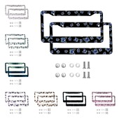 Skaisti Butterfly amerikāņu automobiļu 12 x 6 collu lāzergriešanas hroma FL numura zīmju rāmji — vieglo/kravas automašīnu/apvidus automobiļu apdares aksesuārs