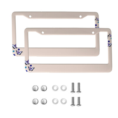 Skaisti Butterfly amerikāņu automobiļu 12 x 6 collu lāzergriešanas hroma FL numura zīmju rāmji — vieglo/kravas automašīnu/apvidus automobiļu apdares aksesuārs
