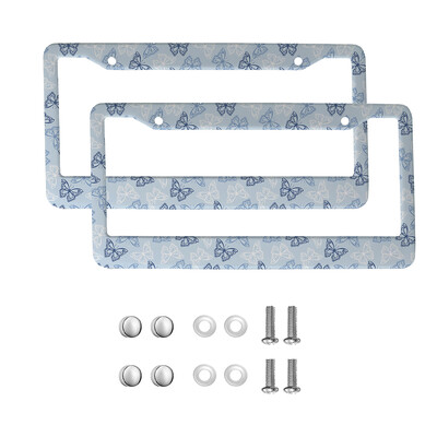 Skaisti Butterfly amerikāņu automobiļu 12 x 6 collu lāzergriešanas hroma FL numura zīmju rāmji — vieglo/kravas automašīnu/apvidus automobiļu apdares aksesuārs