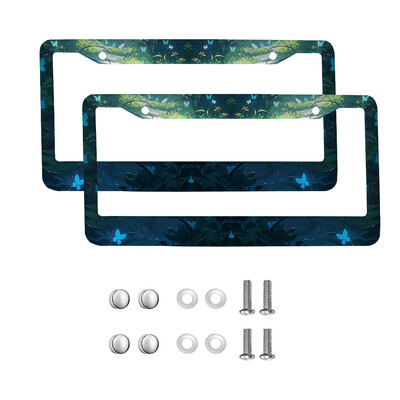 Skaisti Butterfly amerikāņu automobiļu 12 x 6 collu lāzergriešanas hroma FL numura zīmju rāmji — vieglo/kravas automašīnu/apvidus automobiļu apdares aksesuārs