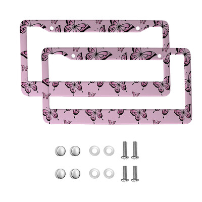 Skaisti Butterfly amerikāņu automobiļu 12 x 6 collu lāzergriešanas hroma FL numura zīmju rāmji — vieglo/kravas automašīnu/apvidus automobiļu apdares aksesuārs