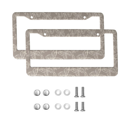 Skaisti Butterfly amerikāņu automobiļu 12 x 6 collu lāzergriešanas hroma FL numura zīmju rāmji — vieglo/kravas automašīnu/apvidus automobiļu apdares aksesuārs