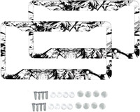 „Anime Demon Slayer Pattern“ automobilio valstybinio numerio rėmelis, 2 pakuotės valstybinis numerio ženklas su 4 skylių automobilio žymų rėmeliu, skirtas moterims, vyrams, JAV transporto priemonėms