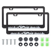 XCLPF numura zīmes rāmis Mountains numura zīmes rāmis Dekoratīvi rūsas izturīgi licences skrūvju komplekti pa 2 12,3 x 6,3