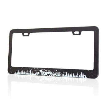 Рамка за регистрационен номер XCLPF Рамка за регистрационен номер Mountains License Plate Frame Декоративни неръждаеми комплекти лицензионни винтове от 2 12,3 \