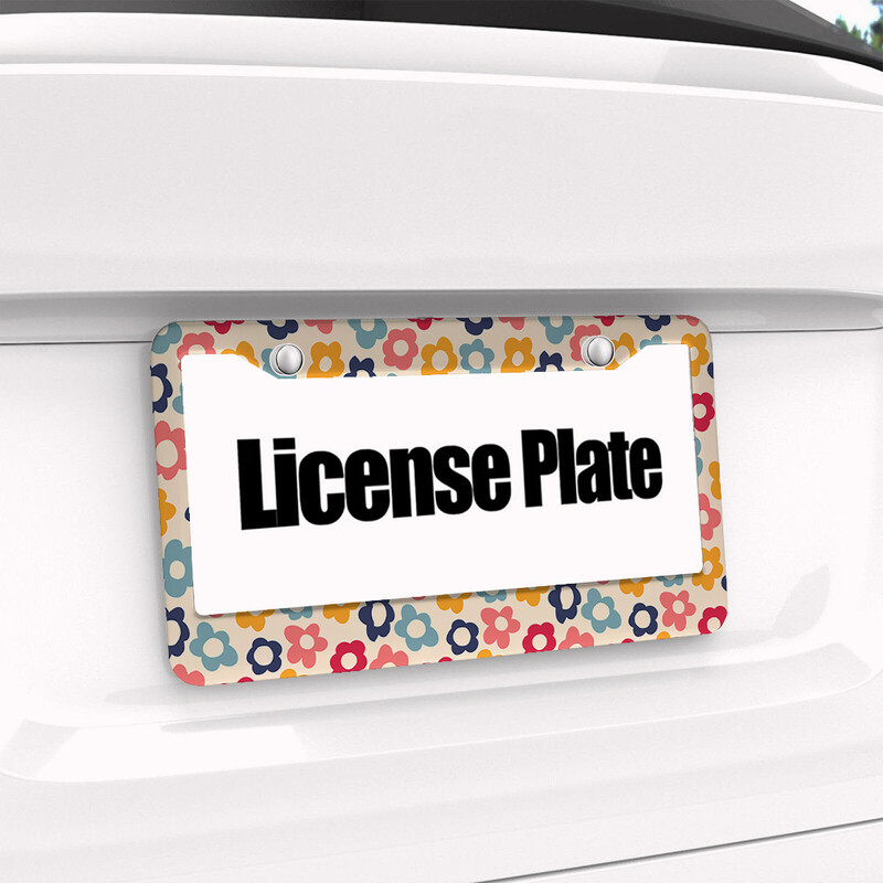 Prekrasni cvjetovi Američki automobil 12" x 6" Laserski rezani kromirani okviri registarskih pločica - Dodatak za ukrašavanje automobila/kamiona/SUV automobila