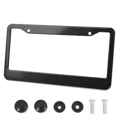 X AUTOHAUX alumīnija sakausējuma numura zīmes rāmja vāks 2 caurumi automašīnas priekšējam aizmugurējam numura zīmes turētājam ar skrūvēm, vāciņiem sudraba tonis