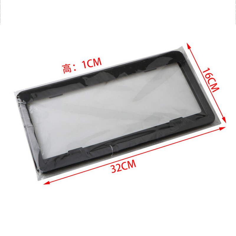 1 par okvira registarske pločice od crnog nehrđajućeg čelika od ugljičnih vlakana 31cm*16cm prikladan za američki standardni držač registarske pločice