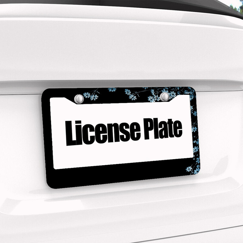 Prekrasni cvjetovi Američki automobil 12" x 6" Laserski rezani kromirani okviri registarskih pločica - Dodatak za ukrašavanje automobila/kamiona/SUV automobila