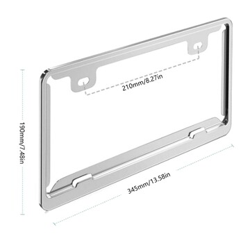 R3MD рамка за регистрационен номер, 2 дупки от неръждаема стомана, японски стандартен капак на рамката за регистрационен номер CarDecorations