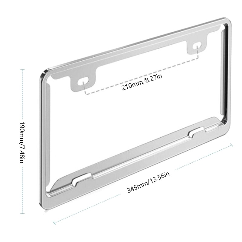 R3MD numura zīmes rāmis, 2 caurumi, nerūsējošais tērauds, japāņu standarta numura zīmes rāmja vāks, automašīnas dekorācijas