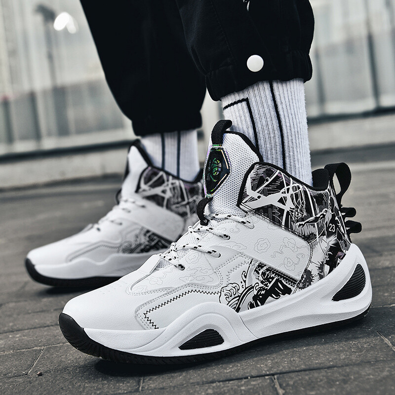 Košarkaške tenisice 2025. Nova muška visoka sportska obuća velikih veličina Prozračna neklizajuća studentska obuća za trening Unisex tenisice