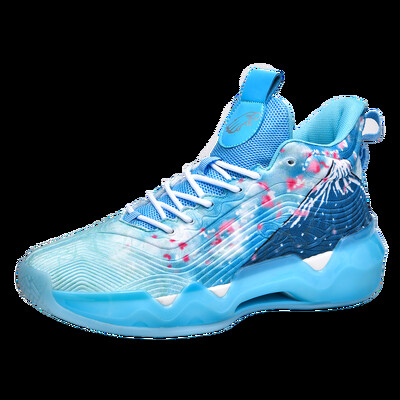 Basketbola apavi vīriešu valkā absorbējoši trieciena atsitiena sporta veidi, faktiskie kaujas koledžas studenti treniņu apavi jauni augsti kaujas zābaki