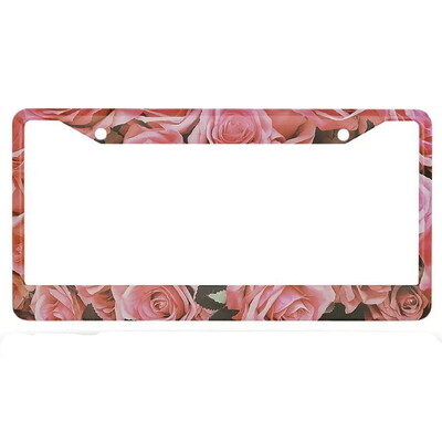 Cat Paw alumīnija birku rāmji Premium numura zīmju rāmji Ciets rūsas necaurlaidīgs turētājs priekšējām un aizmugurējām automašīnas etiķetēm ar skrūvējamiem vāciņiem