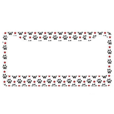 Cat Paw alumīnija birku rāmji Premium numura zīmju rāmji Ciets rūsas necaurlaidīgs turētājs priekšējām un aizmugurējām automašīnas etiķetēm ar skrūvējamiem vāciņiem