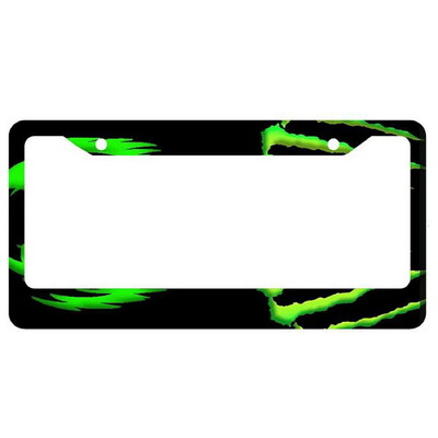 Cat Paw alumīnija birku rāmji Premium numura zīmju rāmji Ciets rūsas necaurlaidīgs turētājs priekšējām un aizmugurējām automašīnas etiķetēm ar skrūvējamiem vāciņiem