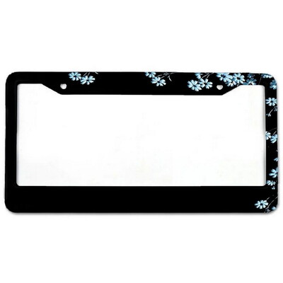 Cat Paw alumīnija birku rāmji Premium numura zīmju rāmji Ciets rūsas necaurlaidīgs turētājs priekšējām un aizmugurējām automašīnas etiķetēm ar skrūvējamiem vāciņiem