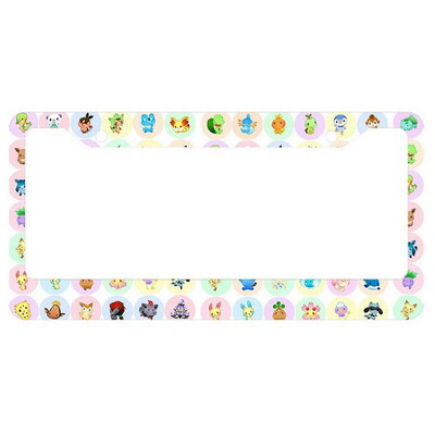 Cat Paw alumīnija birku rāmji Premium numura zīmju rāmji Ciets rūsas necaurlaidīgs turētājs priekšējām un aizmugurējām automašīnas etiķetēm ar skrūvējamiem vāciņiem