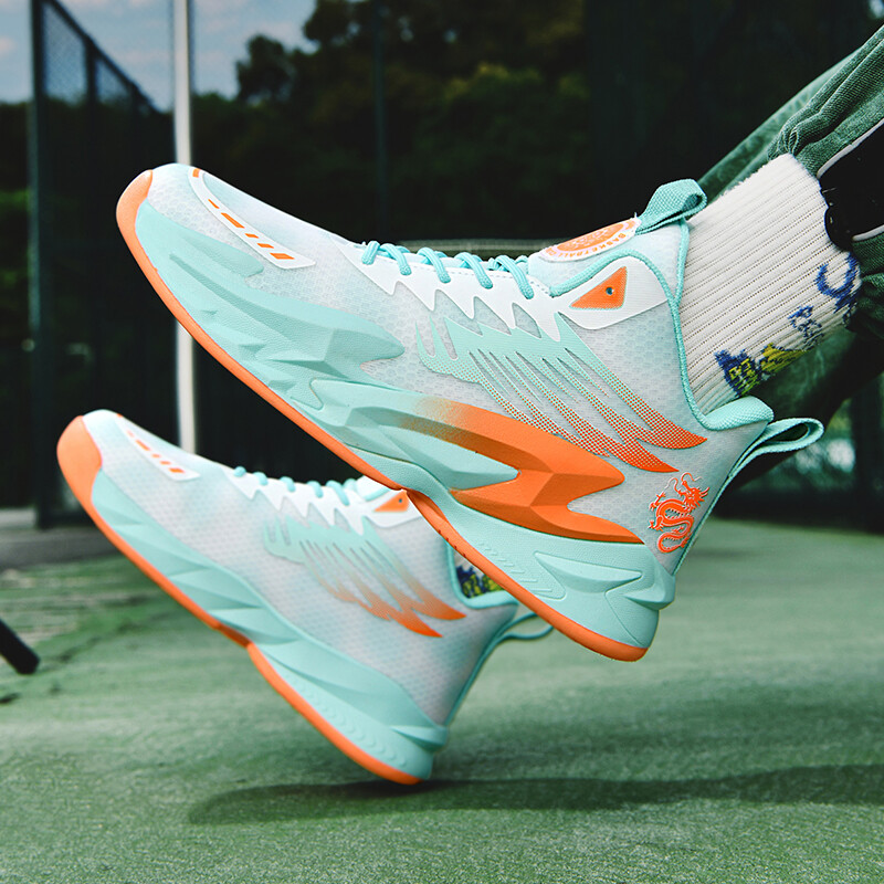 Jauni basketbola apavi triecienabsorbcijas elpojoši neslīdoši profesionāli sporta apavi iekštelpu laukumu treniņu modes tendence skriešana