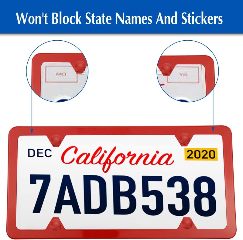 Univerzalni okvir američke registarske pločice s vijcima Čepovi za pranje registarskih pločica Okvir automobilske nehrđajuće pločice 6x12 inča za kamionsko vozilo