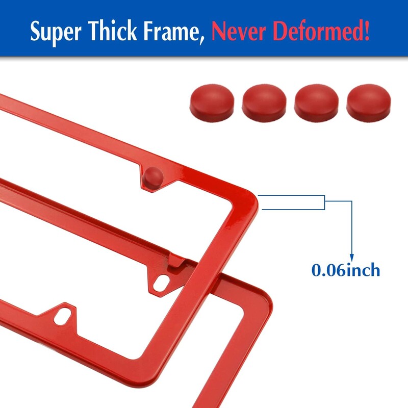 Univerzalni okvir američke registarske pločice s vijcima Čepovi za pranje registarskih pločica Okvir automobilske nehrđajuće pločice 6x12 inča za kamionsko vozilo
