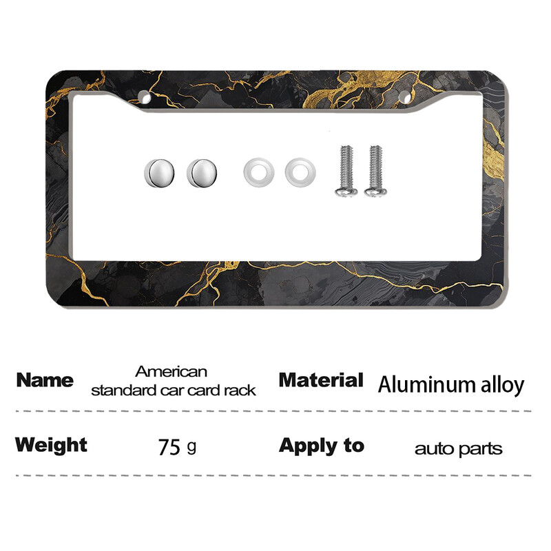 mramorni američki automobil 12" x 6" laserski rezani kromirani okviri registarskih pločica - Veleprodaja dodatne opreme za automobile/kamione/SUV automobile