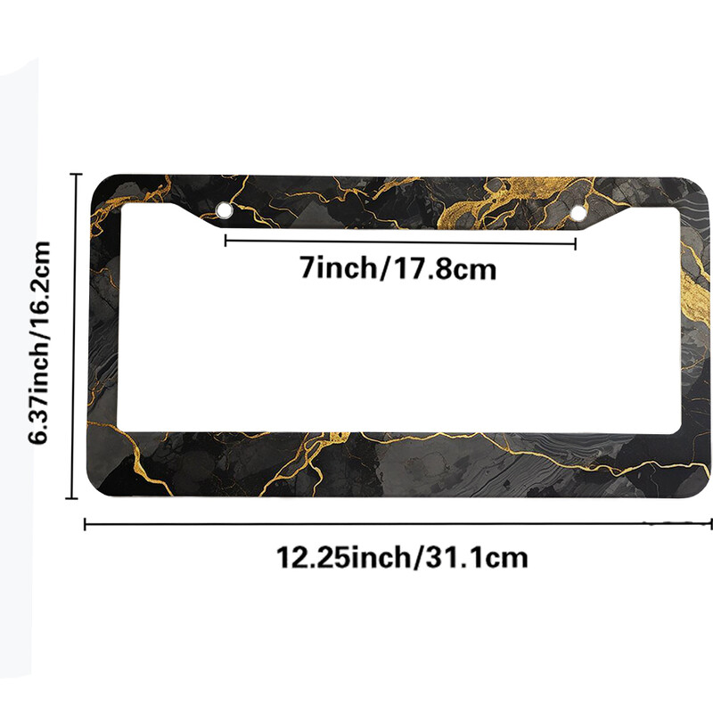 mramorni američki automobil 12" x 6" laserski rezani kromirani okviri registarskih pločica - Veleprodaja dodatne opreme za automobile/kamione/SUV automobile