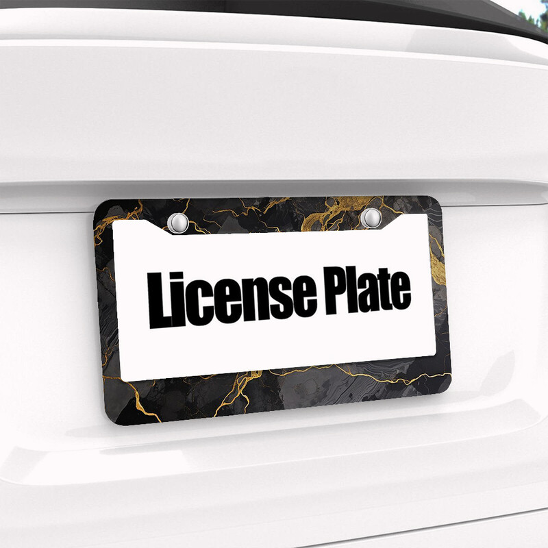 mramorni američki automobil 12" x 6" laserski rezani kromirani okviri registarskih pločica - Veleprodaja dodatne opreme za automobile/kamione/SUV automobile