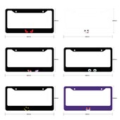 Νέο μοτίβο ματιών από κράμα αλουμινίου αμερικανικό κάλυμμα πινακίδας αυτοκινήτου Αξεσουάρ αυτοκινήτου αδιάβροχο διακοσμητικό πινακίδας αυτοκινήτου 2023-2