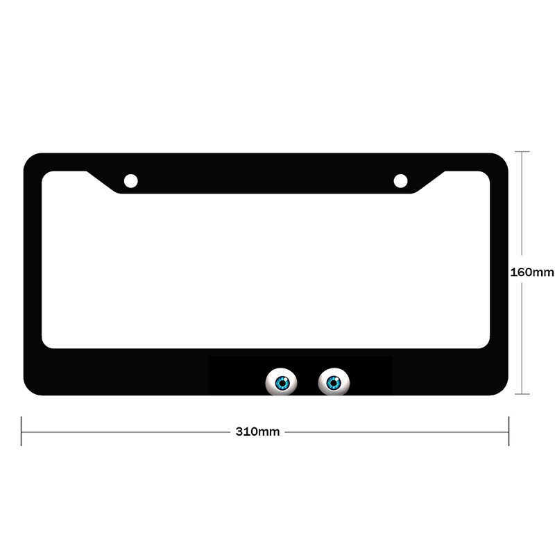 Νέο μοτίβο ματιών από κράμα αλουμινίου αμερικανικό κάλυμμα πινακίδας αυτοκινήτου Αξεσουάρ αυτοκινήτου αδιάβροχο διακοσμητικό πινακίδας αυτοκινήτου 2023-2