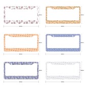 Jauna skaista un jauka mazo dzīvnieku sērijas alumīnija sakausējuma amerikāņu automašīnas numura zīmes vāka automašīnas dekorēšana, pielāgojama