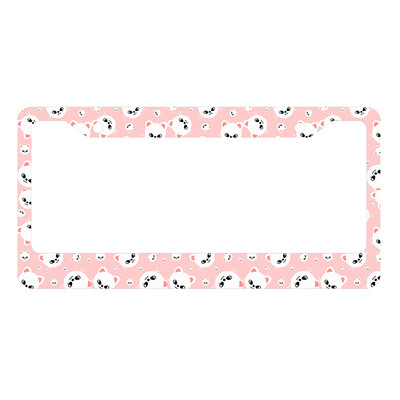 Jauna skaista un jauka mazo dzīvnieku sērijas alumīnija sakausējuma amerikāņu automašīnas numura zīmes vāka automašīnas dekorēšana, pielāgojama