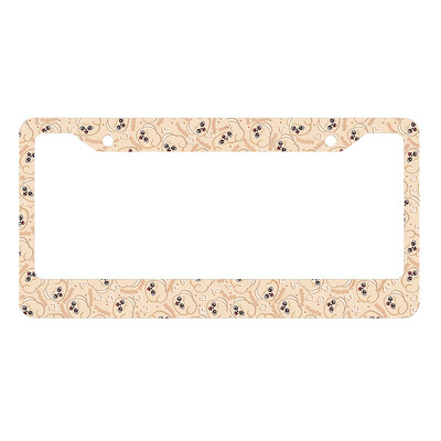 Jauna skaista un jauka mazo dzīvnieku sērijas alumīnija sakausējuma amerikāņu automašīnas numura zīmes vāka automašīnas dekorēšana, pielāgojama